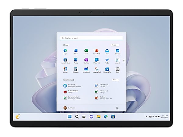 Microsoft Surface Pro 9 - Tablet - Intel Core i7 - 1255U / up to 4.7 GHz - Evo - Win 11 Home - Intel Iris Xe Graphics - 16 GB RAM - 256 GB SSD - 13" touchscreen 2880 x 1920 @ 120 Hz - Wi-Fi 6 - platinum