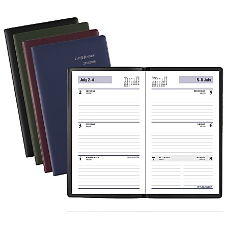AT-A-GLANCE® DayMinder® Academic Weekly Pocket Planner, 3 5/8" x 6 1/16", Assorted Colors, July 2018 to June 2019