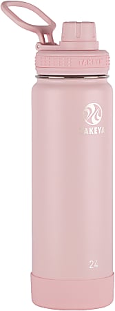 Takeya Actives Spout Reusable Water Bottle, 24 Oz, Blush