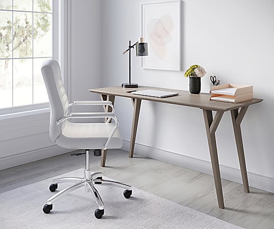 Realspace Trezza 60 W Writing Desk Light Oak Office Depot