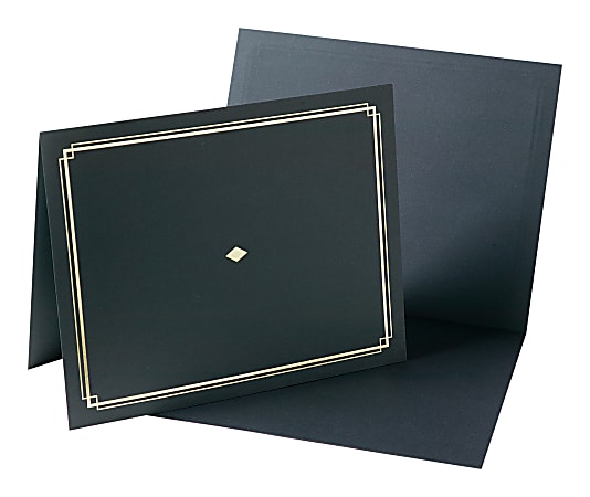Gartner Studios Certificate Holders, 9 1/2" x 12", Black, Pack Of 6