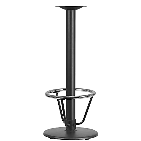 Flash Furniture Round Restaurant Table Base With Bar Height Column And Foot Ring, 42"H x 18"W x 18"D, Black