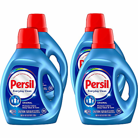 Persil ProClean Power-Liquid Detergent - For Laundry - Liquid - 100 fl oz (3.1 quart) - Original Scent - Blue Bottle - 4 / Carton