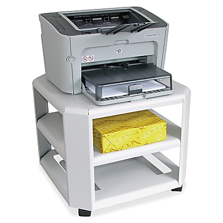 Master 2-Shelf Mobile Printer Stand, 14 4/5"H x 17 4/5"W x 17 4/5"D, Gray