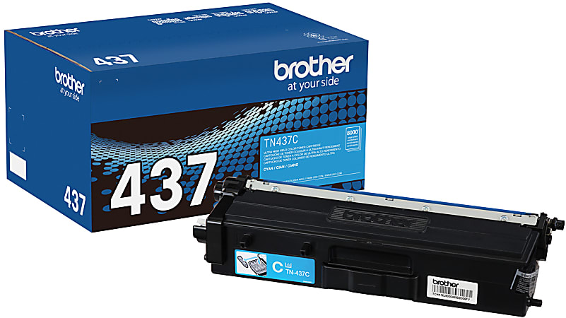 Brother® Genuine TN437C Ultra High-Yield Cyan Toner Cartridge