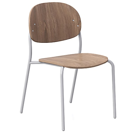 KFI Studios Tioga Guest Chair, Beech/Silver