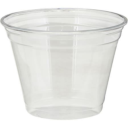 Dixie Squat Cold Cups by GP Pro 50 Pack Clear PETE Plastic Soda