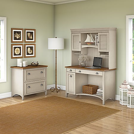 Bush furniture stanford 2 drawer lateral file cabinet in antique white shop and tea maple