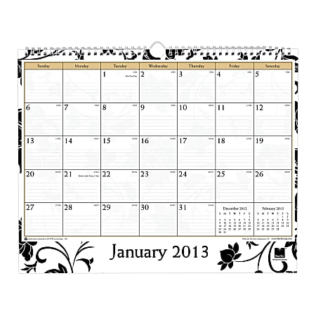 Blue Sky® 50% Recycled Wall Calendar, 15" x 12", Barcelona, January-December 2013