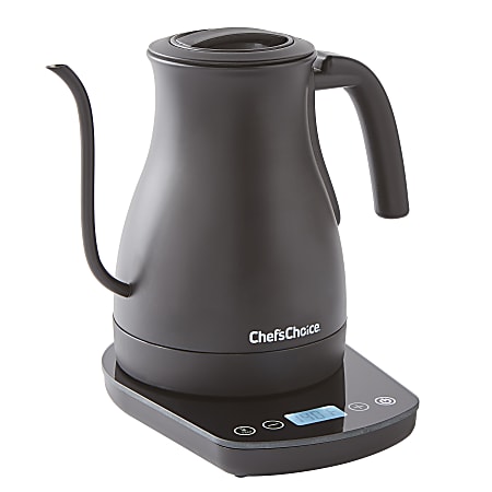 Edgecraft Chef's Choice 1L Electric Gooseneck Kettle, Matte Black