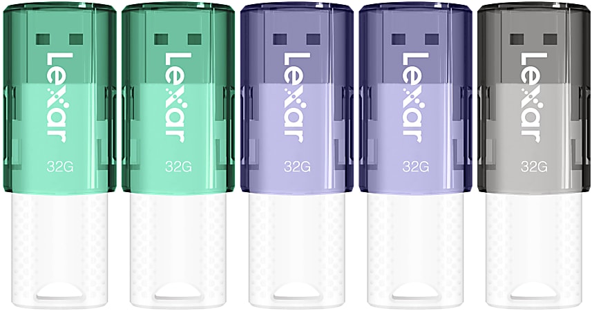 Lexar JumpDrive S60 USB 2.0 Flash Drives 32GB Assorted Set