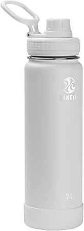 Takeya 24oz Actives Insulated Stainless Steel Water Bottle with Straw Lid -  White