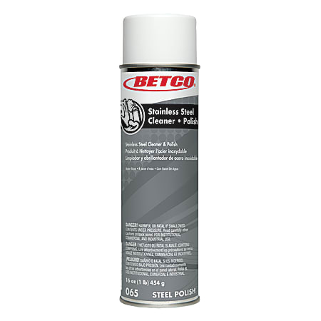 Betco® Aerosol Stainless Steel Cleaner And Polish, 17