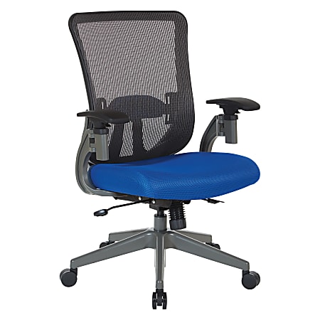Office Star™ Space Seating 889 Series Ergonomic Mesh High-Back Chair, Gray/Blue