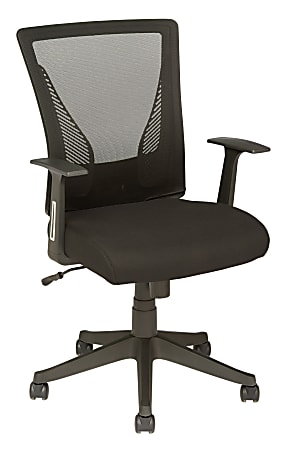 Realspace® Radley Mesh Mid-Back Task Chair, Black