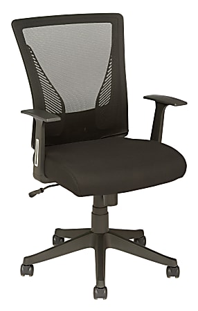 Realspace® Radley Mesh Mid-Back Task Chair, Black, BIFMA Compliant