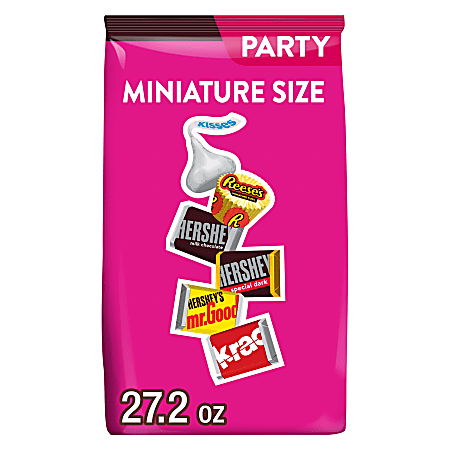 Hershey's, Reese's, Kisses Milk Chocolate Candy Mini Assortment, 27.2 oz