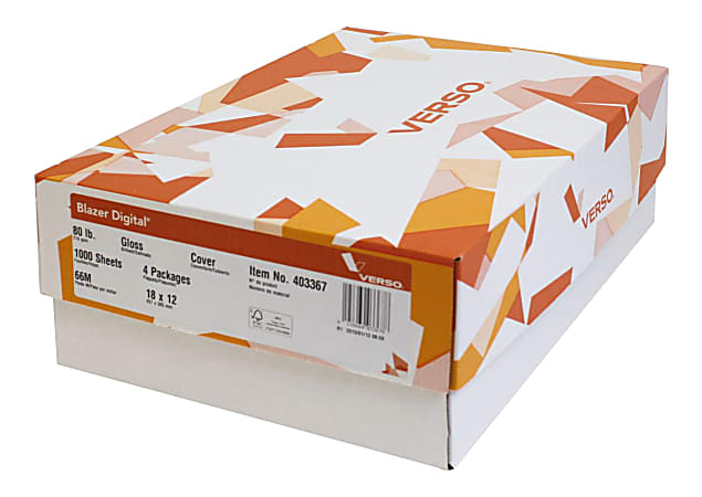 Blazer Glossy Digital Printing Paper, Text, 2 Reams, Tabloid Extra Size (18" x 12"), 92 (U.S.) Brightness, 100 Lb, 500 Sheets Per Ream