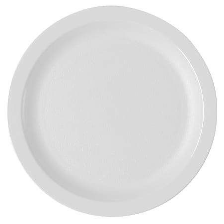 Cambro Camwear Round Dinnerware Plates, 8-1/4", White, Set