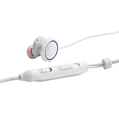 JBL Quantum 50 Wired In Ear Gaming Headset White Office Depot
