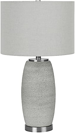 Monarch Specialties Shaefer Table Lamp, 25”H, Gray/Gray