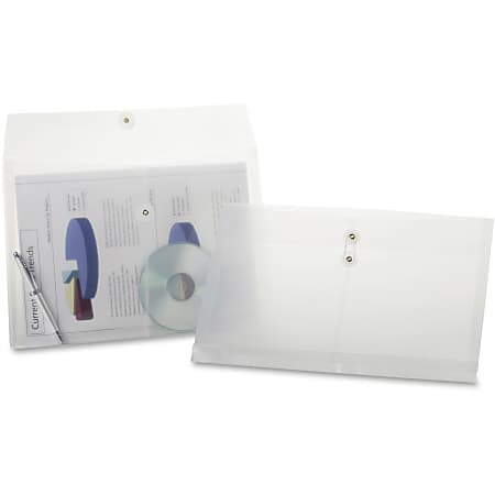 Pendaflex® Legal-Size String Envelopes, Clear, Pack Of 3