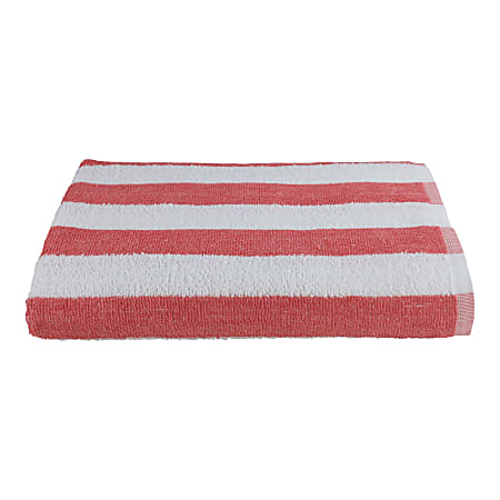 1888 Mills Fibertone Pool Towels, Stripes, Coral, Set Of 48 Towels