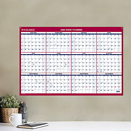 Snapklik.co : 2024 AT-A-GLANCE 24-inch X 36-inch Yearly Wet-Erase Wall Calendar, Reversible - View #5