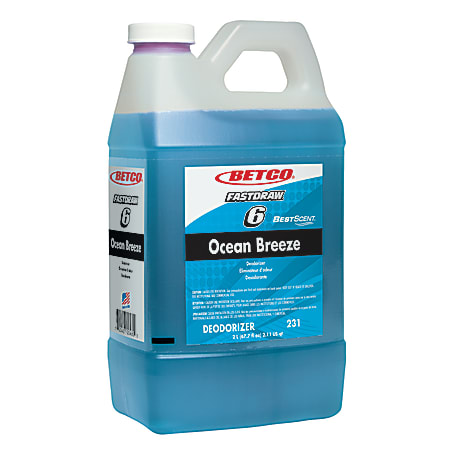 Betco BestScent Air Freshener, Ocean Breeze, Fastdraw, 2 Liter, Case Of 4 Bottles
