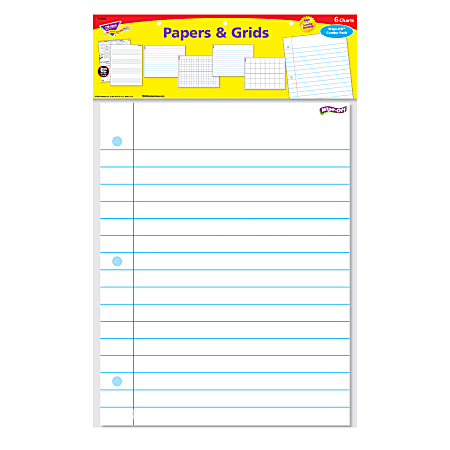 Trend Handwriting Paper Wipe-Off Chart, 17 x 22, Pack of 6