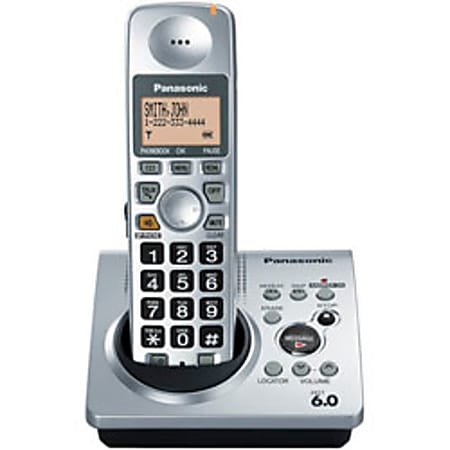 Panasonic® KX-TG1031S DECT 6.0 Expandable Digital Cordless Phone With Answering System, Silver