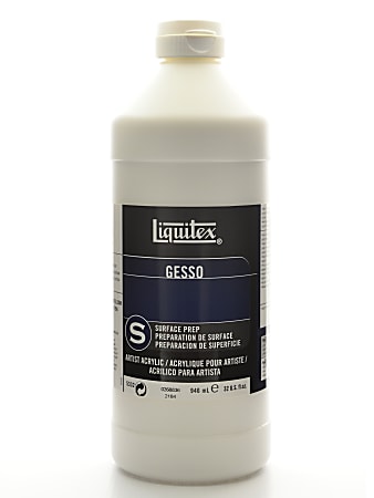 Liquitex White Gesso Surface Prep Medium, 32-oz - Painting - White