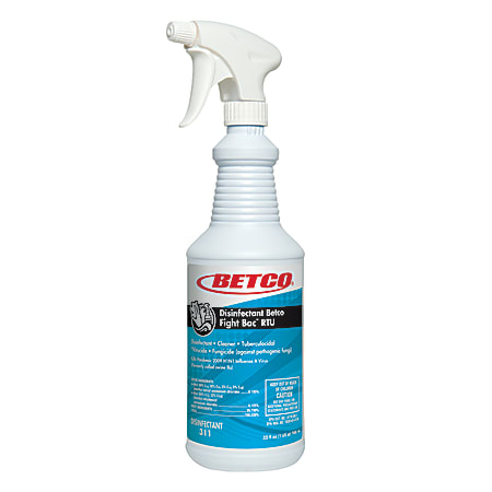 Betco® Fight-Bac RTU Disinfectant Spray, Pleasant Scent, 32 Oz Bottle, Case Of 12