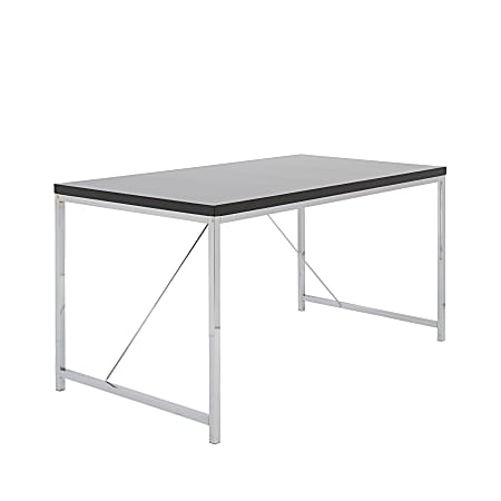 Eurostyle Gilbert 54"W Writing Desk, Black