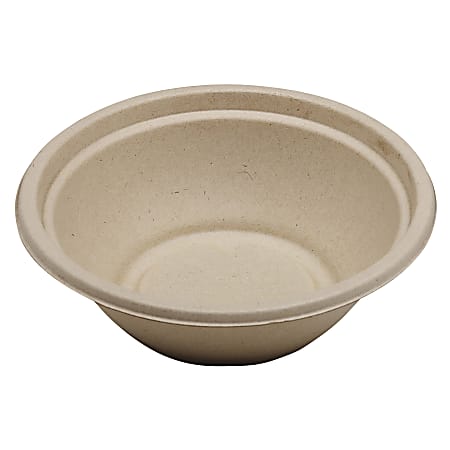 World Centric Fiber Bowls, 24 Oz, Natural, Carton Of 500 Bowls