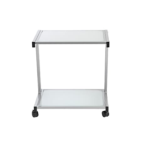 Glass top printer stand deals