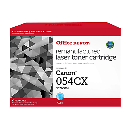 Office Depot® OD054HC Remanufactured Cyan High Yield Toner Cartridge Replacement For Canon 054H