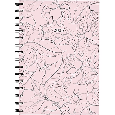 2025 Cambridge® Alicia Weekly/Monthly Planner, 5-1/2” x 8-1/2”, Pink Floral, January To December