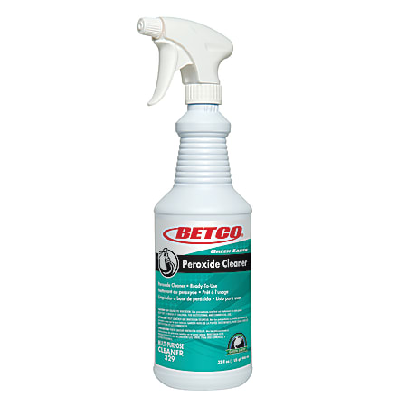 Betco® Green Earth® RTU Peroxide Cleaner, Fresh Mint Scent, 32 Oz Bottle, Case Of 12