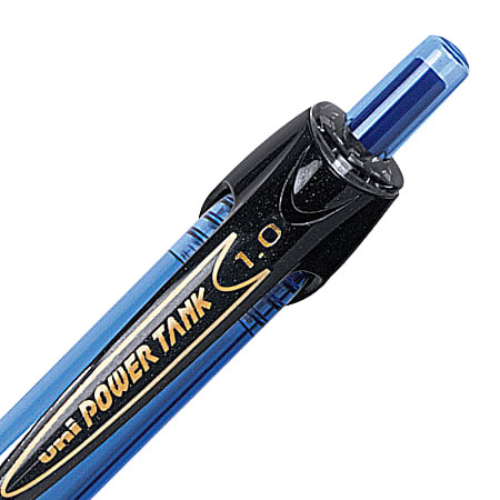 uni ball Power Tank Retractable Ballpoint Pens 1.0 mm Blue Barrel Blue Ink  Pack Of 12 Pens - Office Depot