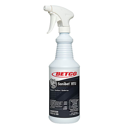Betco® Sanibet™ RTU Sanitizer, 32 Oz Bottle, Case Of 6