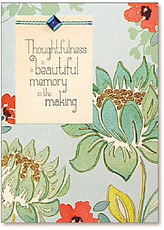 Viabella Thank You Greeting Card, Thoughtfulness, 5" x 7", Multicolor