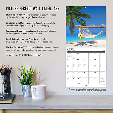 2024 Willow Creek Press Scenic Monthly Wall Calendar, 12" x 12