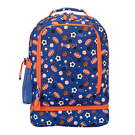 Kids Prints 2-In-1 Backpack and Insulated Lunch Bag - Sports