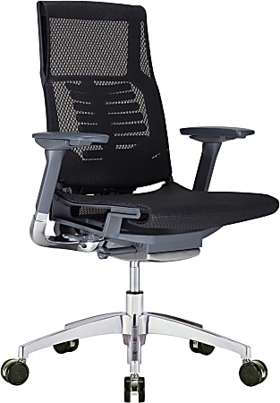 Raynor® Powerfit Ergonomic Mesh Mid-Back Executive Chair, Black