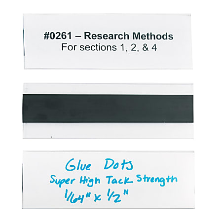 HOL-DEX® Magnetic Plastic Label Holders, 2" x 6", Clear, Pack Of 12