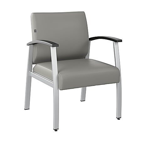 Bush Business Furniture Arrive Waiting Room Guest Chair With Arms Light Gray Standard Delivery Office Depot
