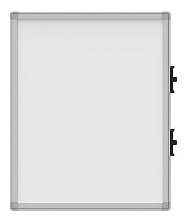 Luxor Magnetic Dry-Erase Whiteboards, 23 5/16" x 18 3/4", Aluminum Frame With Silver Finish, Pack Of 4