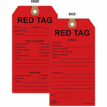 Avery® Preprinted RED TAG 5S Hang Tags - 5.75