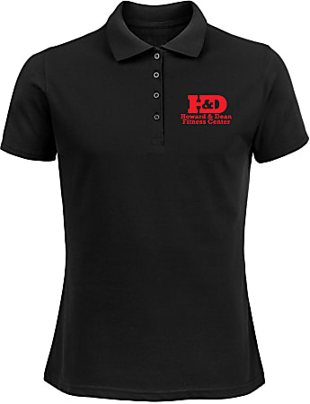 Screen printed shop polo shirts